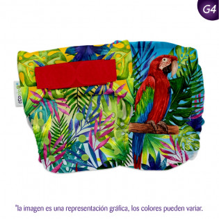 Pañal G4 estampado Ecopipo. Velcro. Macao.