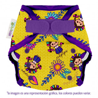 Cubierta UT estampada Ecopipo. Muñequitas.