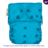 Pañal G4 liso Ecopipo. Broches. Aqua.