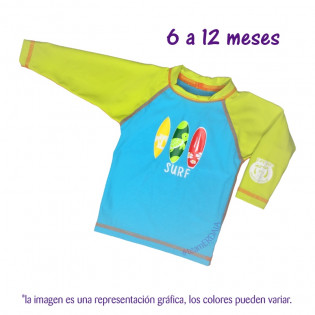 Playera natación 6-12 meses Surf. CH. Ecopipo.