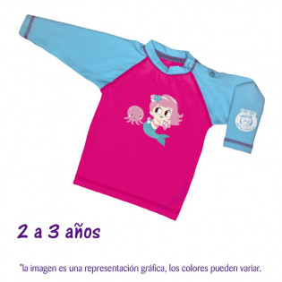 Playera natación 2 a 3 años Sirenitas. G. Ecopipo.