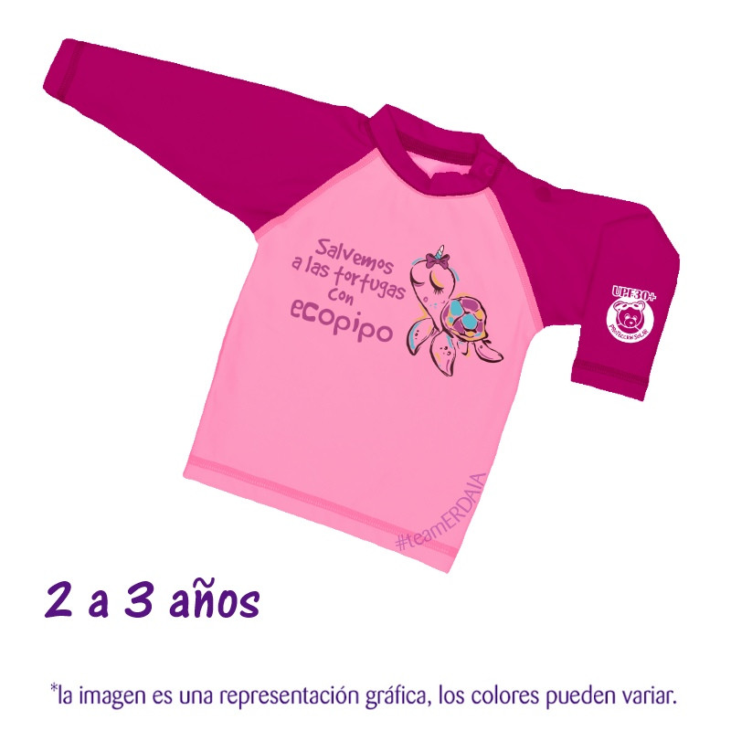 Playera natación 2 a 3 años Tortulita. G. Ecopipo.