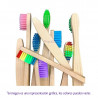 Cepillo dental para niños. Bambú verde.