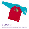 Playera natación 6 a 8 años Paletitas. XXXG. Ecopipo.