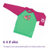 Playera natación 6 a 8 años Sandías. XXXG. Ecopipo.